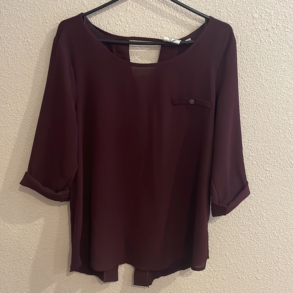 WOMENS PURPLE BLOUSE SIZE LARGE​​​​​​ - Picture 4 of 9